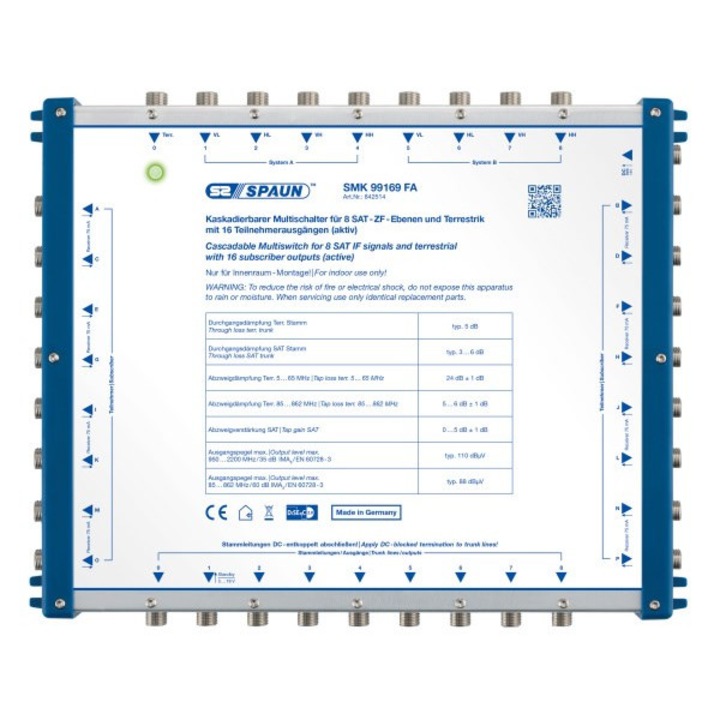 Multiswitch in cascada, Spaun, 9/9 la 16