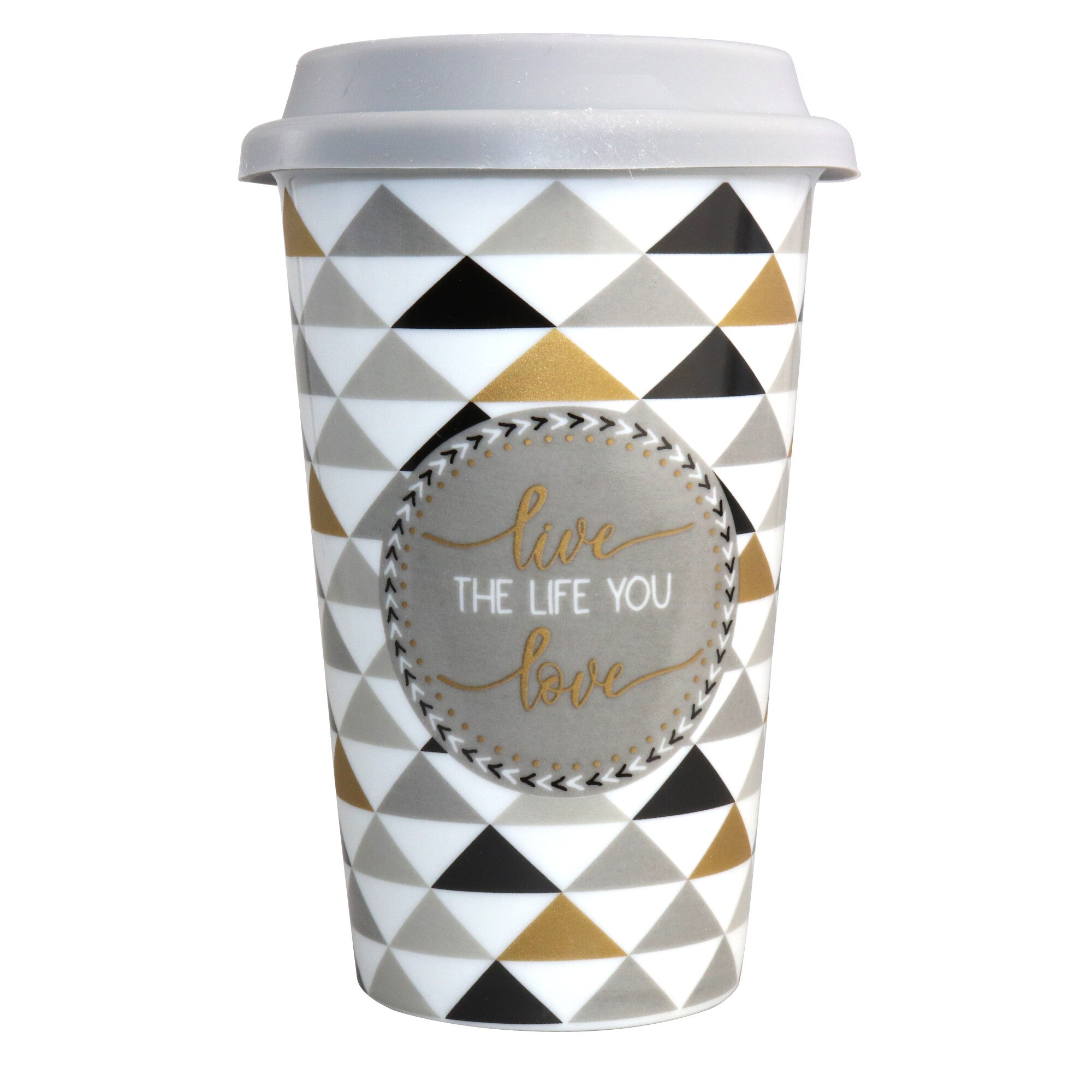 Cana de voiaj - Live The Life You, Portelan, 350 ml