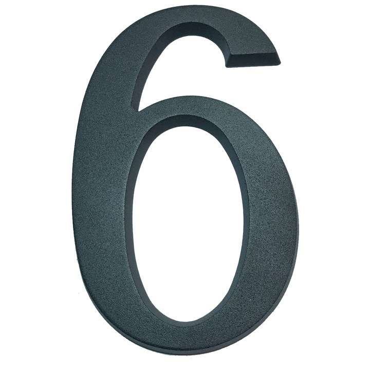 Numar casa, Icon Tools, aluminiu, 190mm, grafit, cifra 6 sau 9