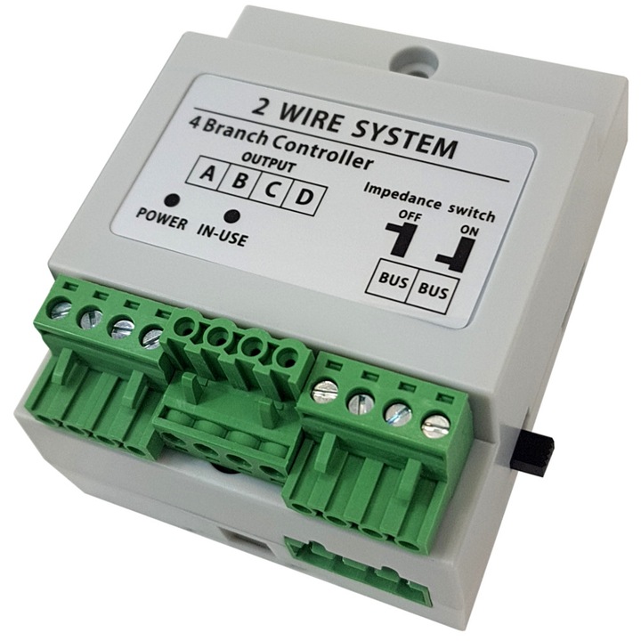 Distribuitor video, Spacetronik, 2 fire, 4 module, 24V, 4 iesiri, Alb