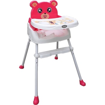 Scaun de masa 3 in 1 pentru copii si bebe NOVOKIDS™ Teddy Bear ,transformabil in scaunel copii, functie inaltator scaun, 2 trepte de inaltime, sezut comfortabil, masuta detasabila, model Ursulet, Roz Scaun de masa 3 in 1 pentru copii si bebe NOVOKIDS™ Teddy Bear ,transformabil in scaunel copii, functie inaltator scaun, 2 trepte de inaltime, sezut comfortabil, masuta detasabila, model Ursulet, Roz
