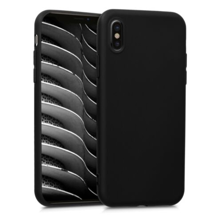 Telefontok Apple iPhone X / iPhone XS készülékhez, szilikon, fekete, 42492.47