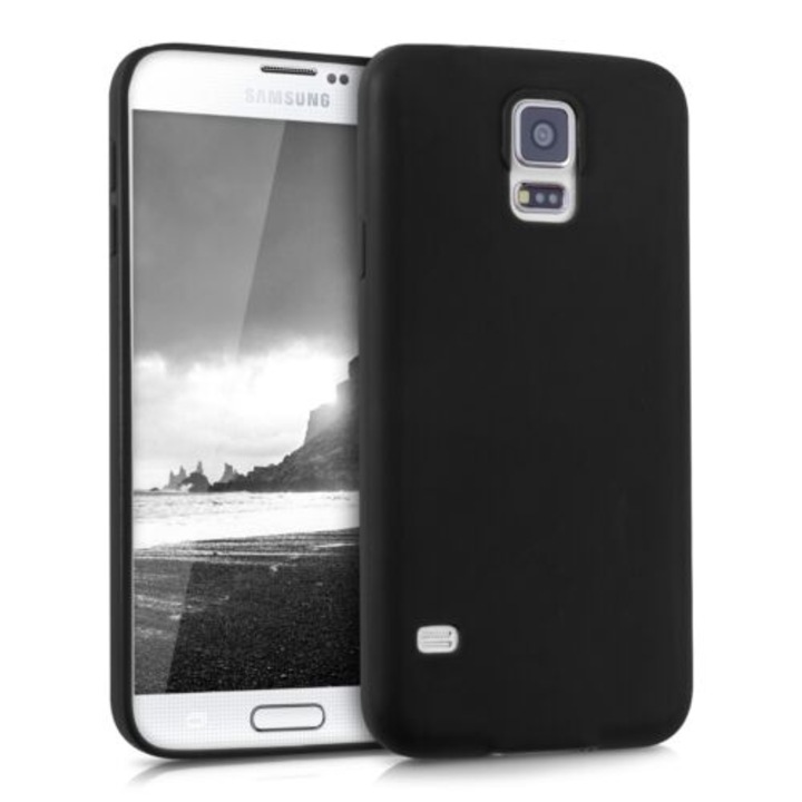 Telefontok Samsung Galaxy S5 / Galaxy S5 Neo készülékhez, szilikon, fekete, 33252.01