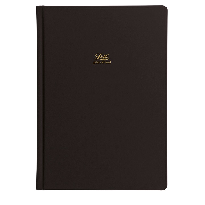 Agenda nedatata LETTS A5, tip jurnal, Black Icon