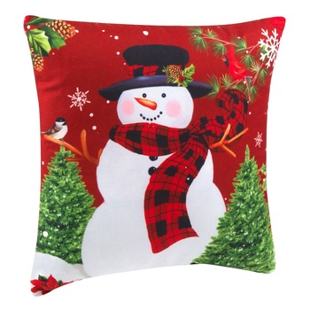 Perna decorativa, model cu om de zapada, 30x30 cm, multicolor Perna decorativa, model cu om de zapada, 30x30 cm, multicolor
