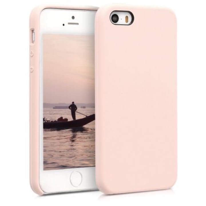 Telefontok Apple iPhone 5 / iPhone 5s / iPhone SE készülékhez, szilikon, rózsaszín, 42766.10