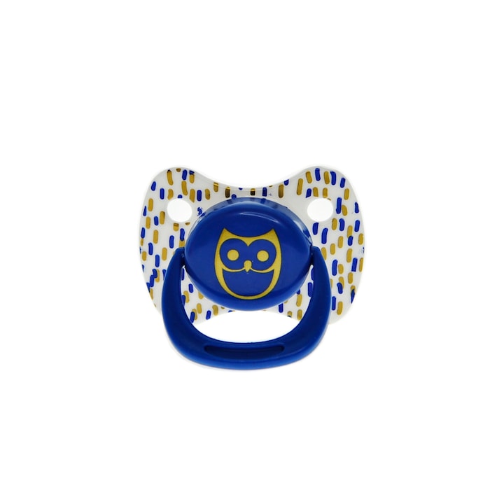 Ортодонтска латексова залъгалка Minut Baby, 12+, синя