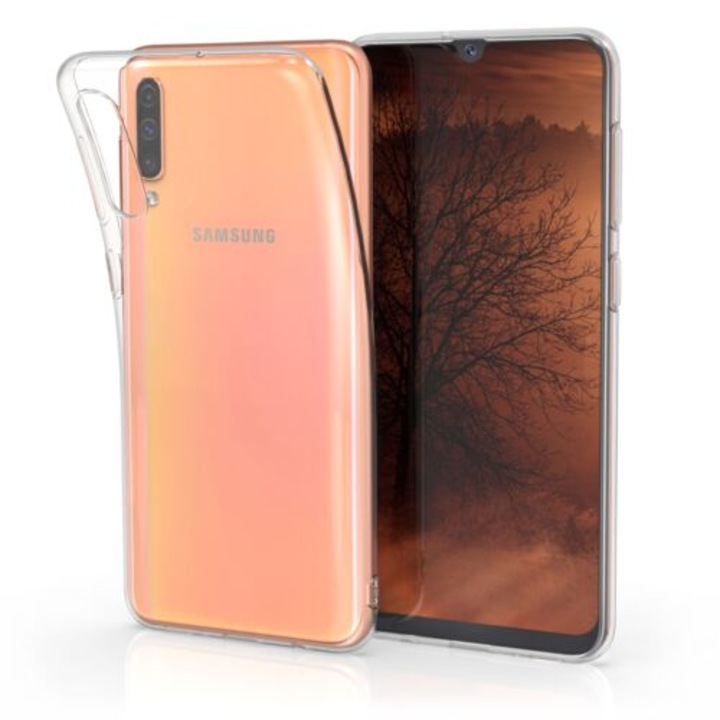 Telefontok Samsung Galaxy A50 készülékhez, szilikon, átlátszó, 48053.03