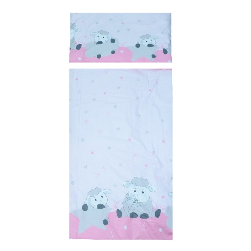 Lenjerie de pat 3 piese 100 x 135 cm pentru bebelusi Kiekzmerski SLPSB-15, Multicolor