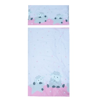 Lenjerie de pat 5 piese 100 x 135 cm pentru bebelusi Kiekzmerski SLPSB-9-1, Multicolor Lenjerie de pat 5 piese 100 x 135 cm pentru bebelusi Kiekzmerski SLPSB-9-1, Multicolor