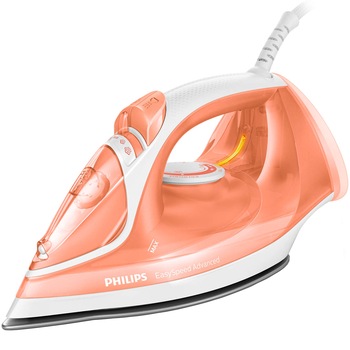 Fier de calcat Philips EasySpeed Advanced GC2671/50, 2300 W, 0.3 l, 180g/min, talpa ceramica, Portocaliu Coral Fier de calcat Philips EasySpeed Advanced GC2671/50, 2300 W, 0.3 l, 180g/min, talpa ceramica, Portocaliu Coral