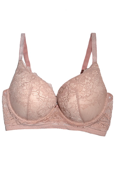 Sutien dama, LORMAR, Cupe push-up, Turnat, Flirty, Dantela, Caramello, 3C
