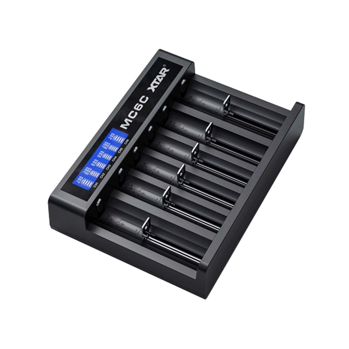 Incarcator Li-Ion XTAR MC6C, pentru 6 acumulatori, incarcare independenta