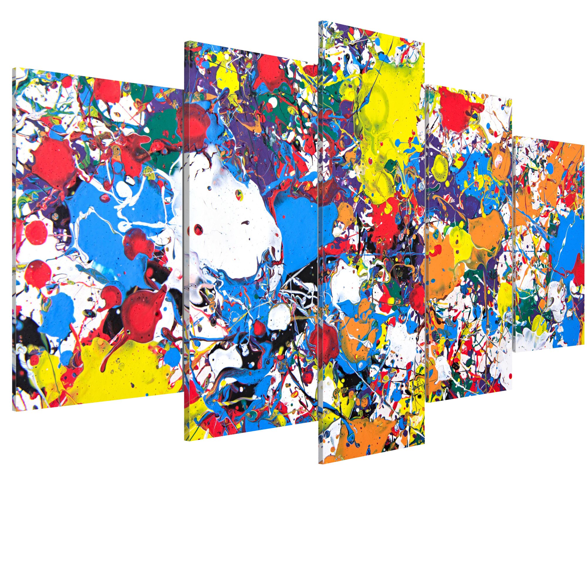 Tablou canvas 5 piese - Imaginatie colorata - 200 x 100 cm