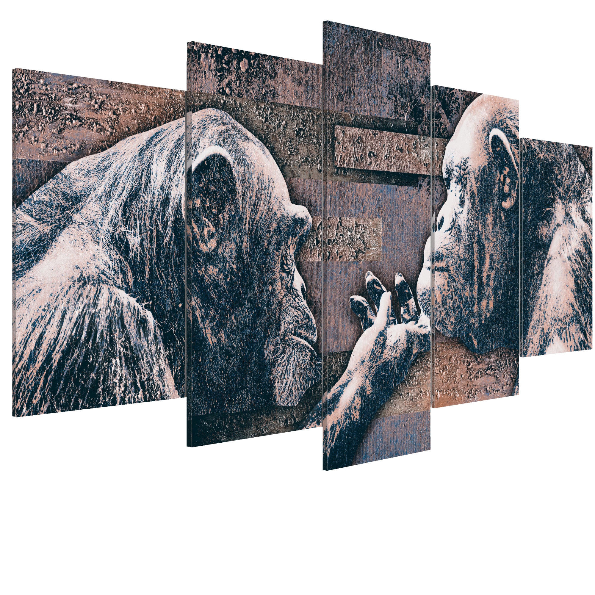 Tablou canvas 5 piese - Inimile nelegiuite - 100 x 50 cm