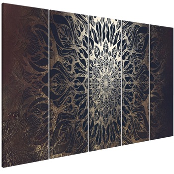 Tablou canvas 5 piese - Hipnoza maro Ingusta - 200 x 80 cm Tablou canvas 5 piese - Hipnoza maro Ingusta - 200 x 80 cm