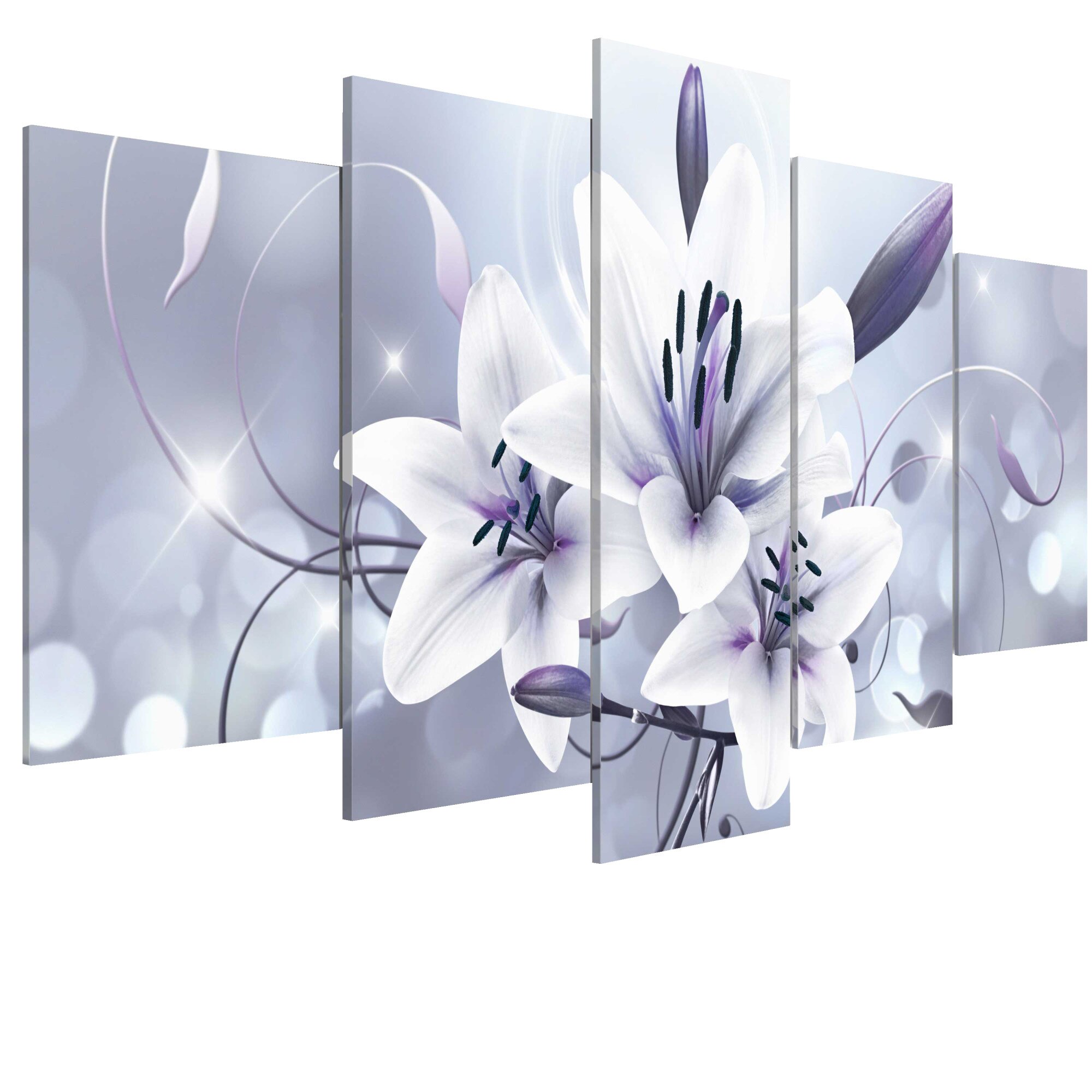 Tablou canvas 5 piese - Harul Ametistului - 200 x 100 cm