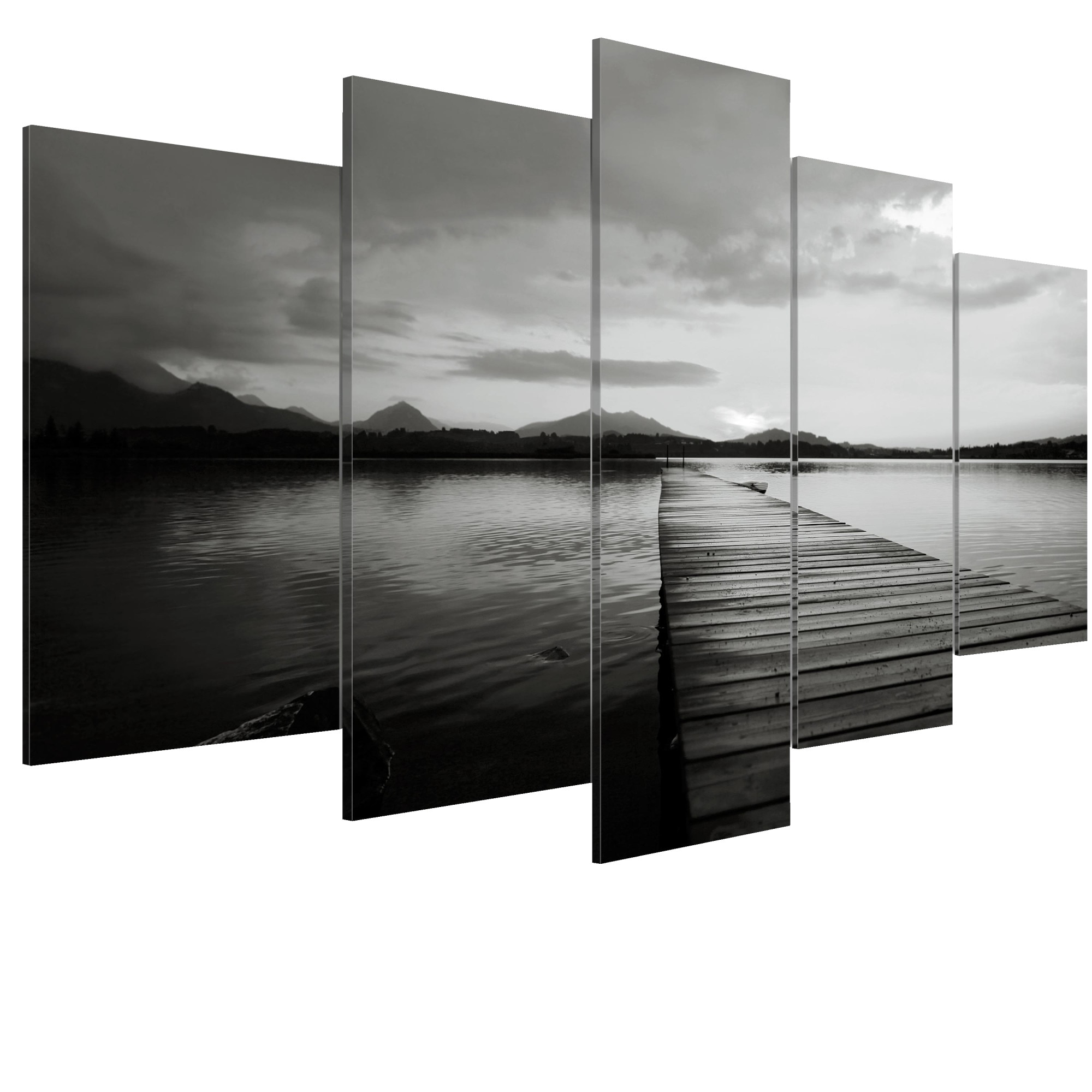 Tablou canvas 5 piese - Insula amintirilor - 200 x 100 cm