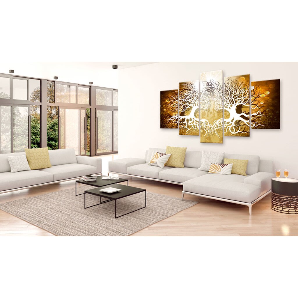 Tablou canvas 5 piese - Iubitorii de padure - 200 x 100 cm