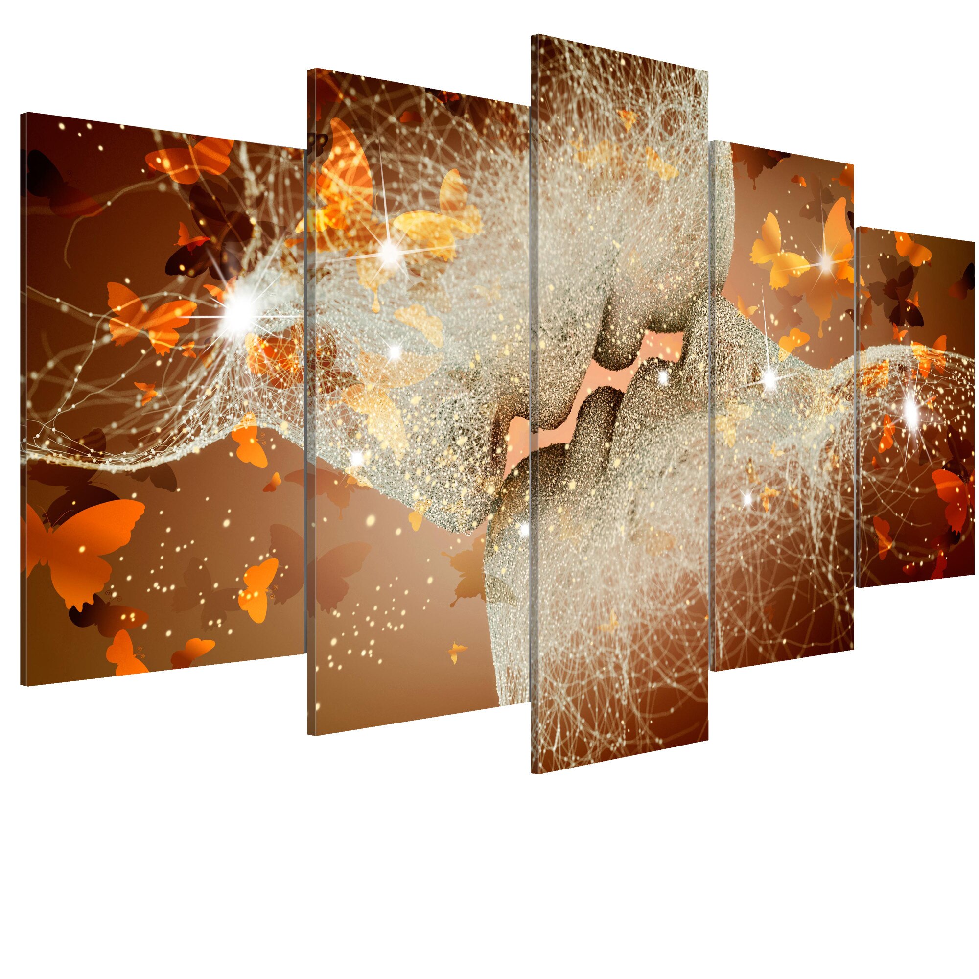 Tablou canvas 5 piese - Lumina Iubirii - 200 x 100 cm