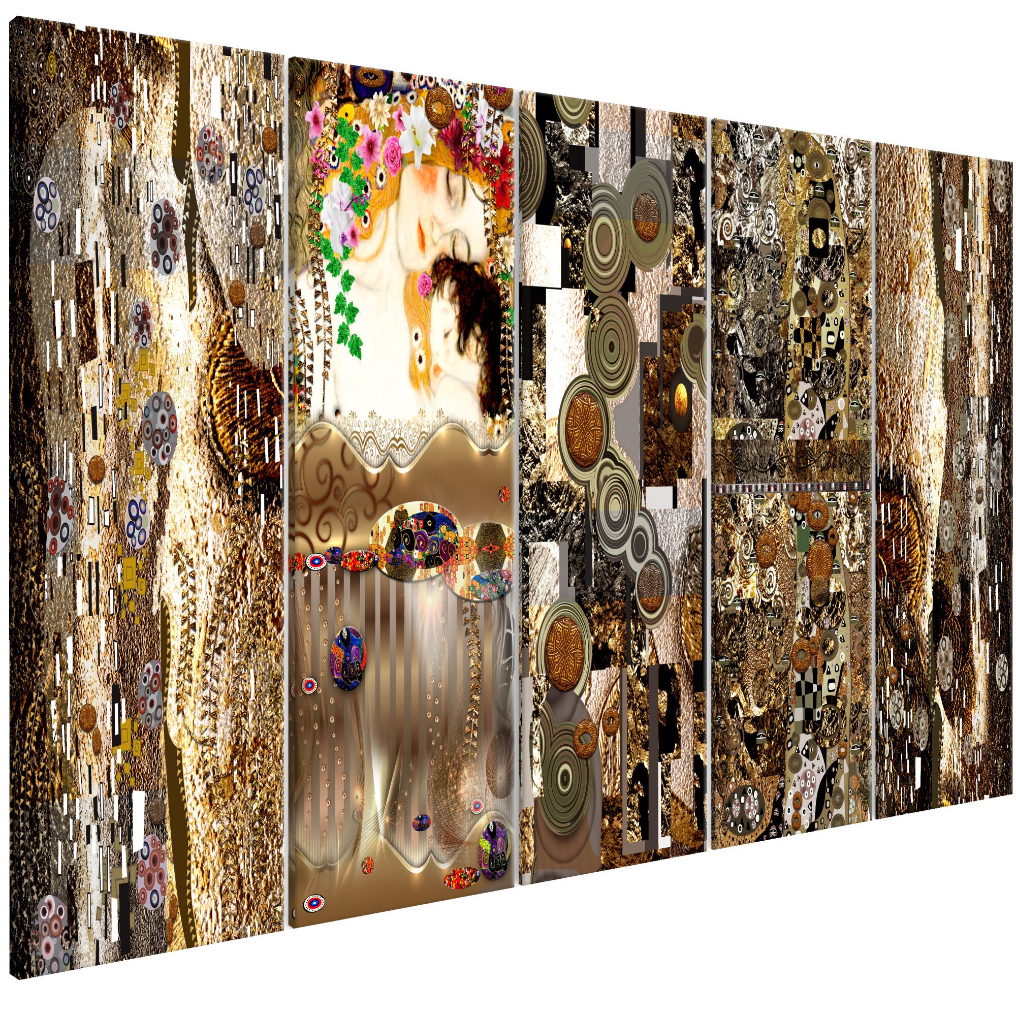 Tablou canvas 5 piese - Mama cu copilul Ingust - 225 x 90 cm