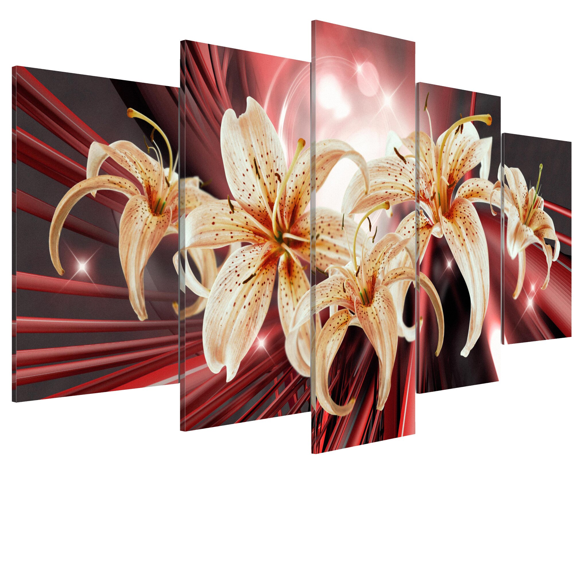 Tablou canvas 5 piese - Magia pasiunii - 200 x 100 cm