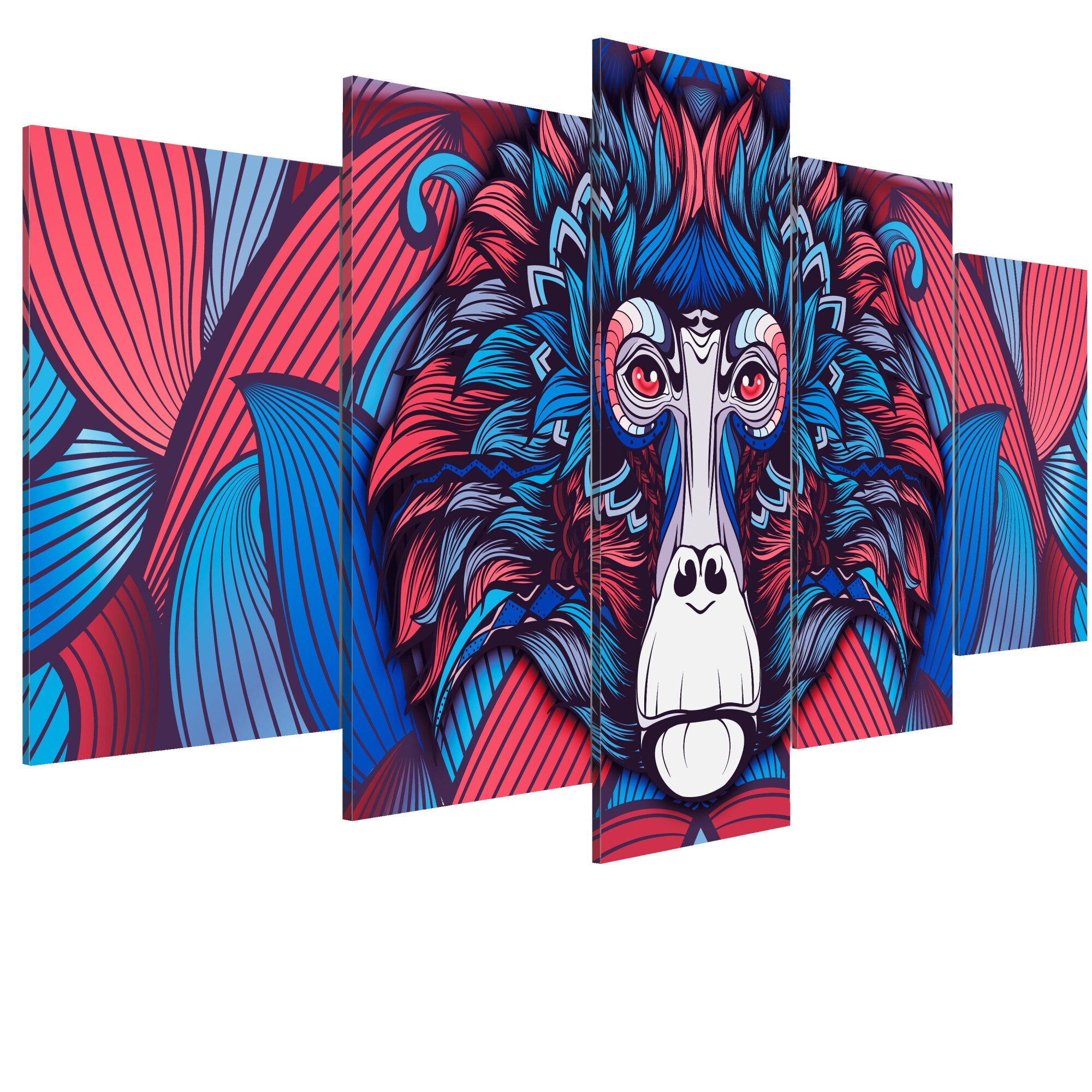 Tablou canvas 5 piese - Magnetismul privirii - 100 x 50 cm