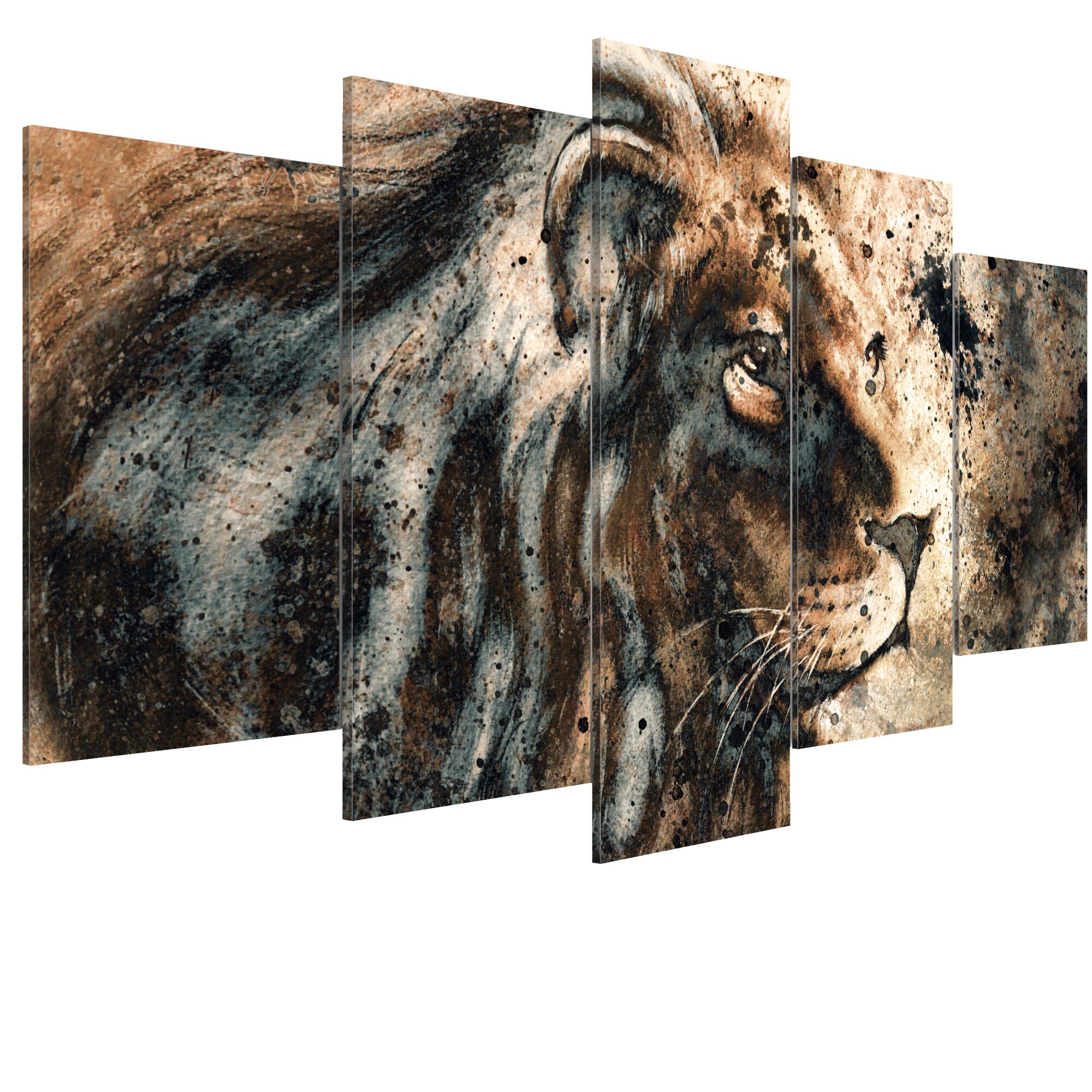 Tablou canvas 5 piese - Memoria regelui - 200 x 100 cm