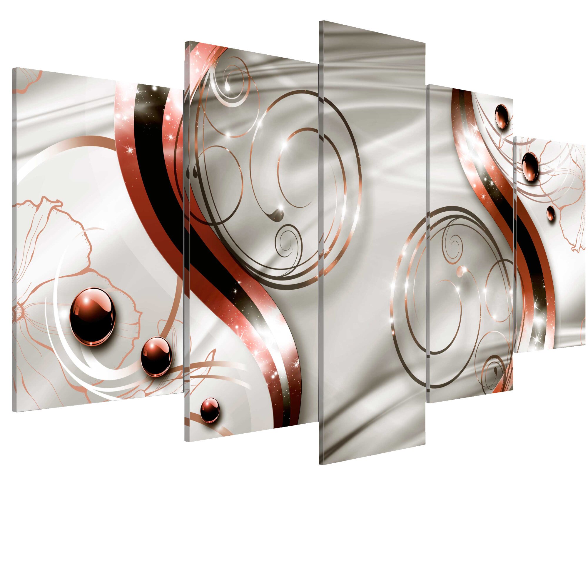 Tablou canvas 5 piese - Nimfa de platina - 200 x 100 cm