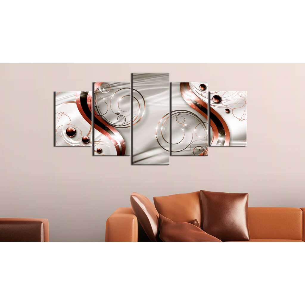 Tablou canvas 5 piese - Nimfa de platina - 100 x 50 cm