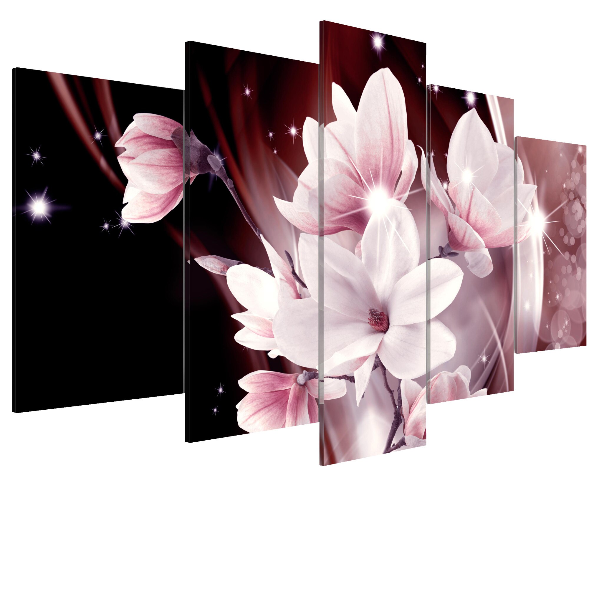 Tablou canvas 5 piese - Muzeul florilor - 100 x 50 cm