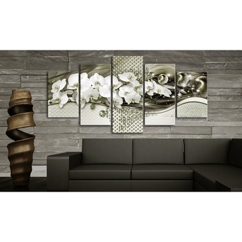 Tablou canvas 5 piese - Miros de Orhidee - 200 x 100 cm