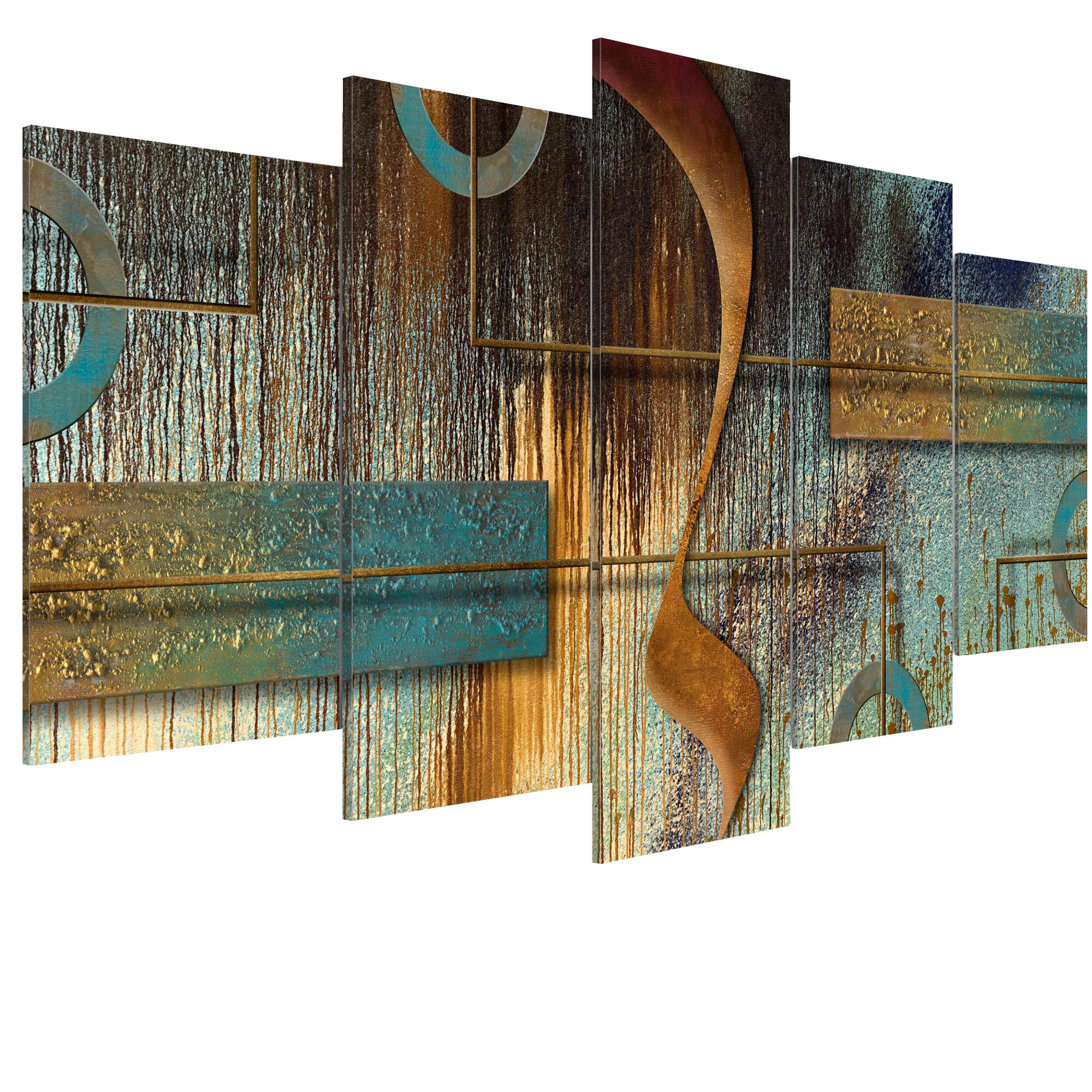 Tablou canvas 5 piese - Nota exotica - 100 x 50 cm