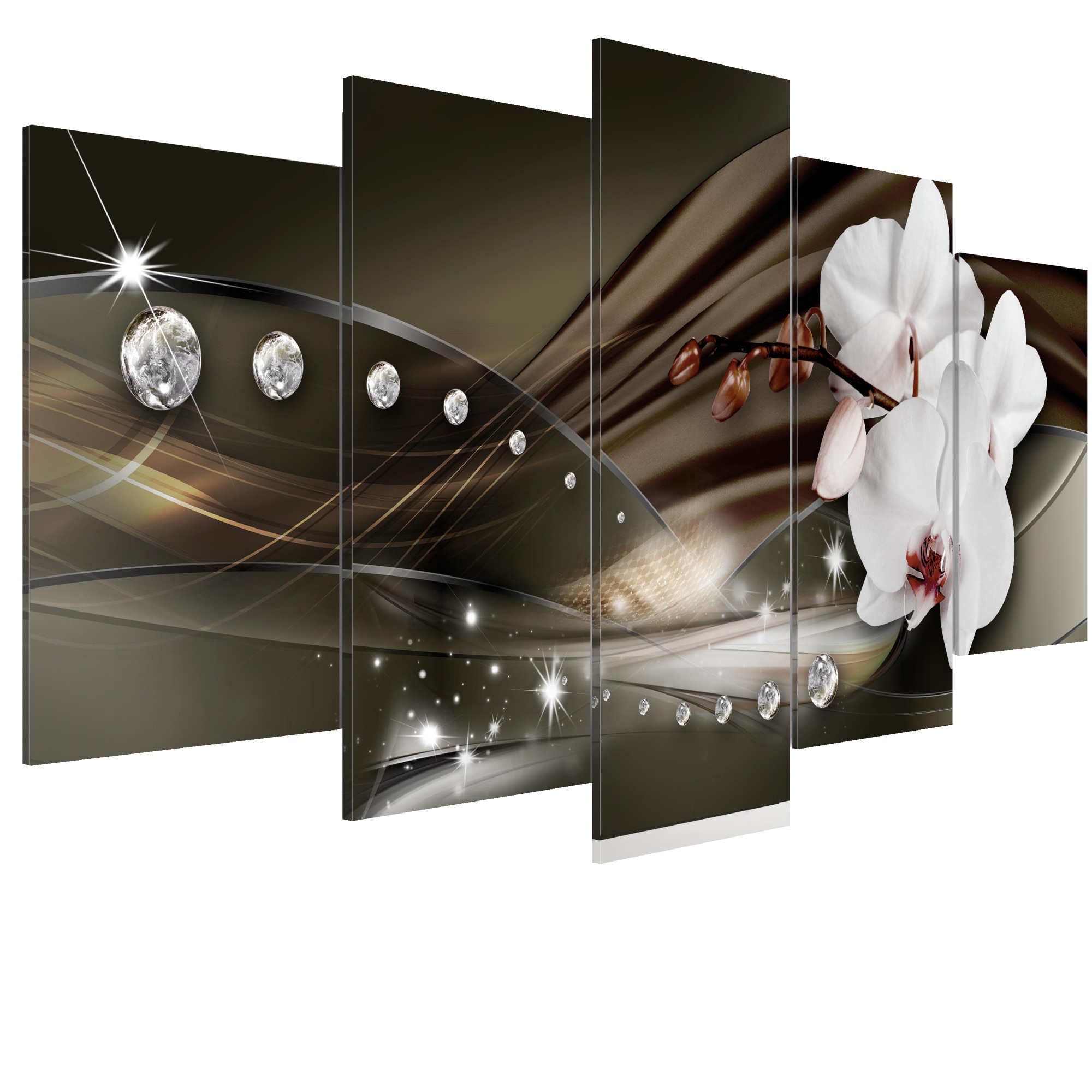 Tablou canvas 5 piese - Pete de diamant - 100 x 50 cm