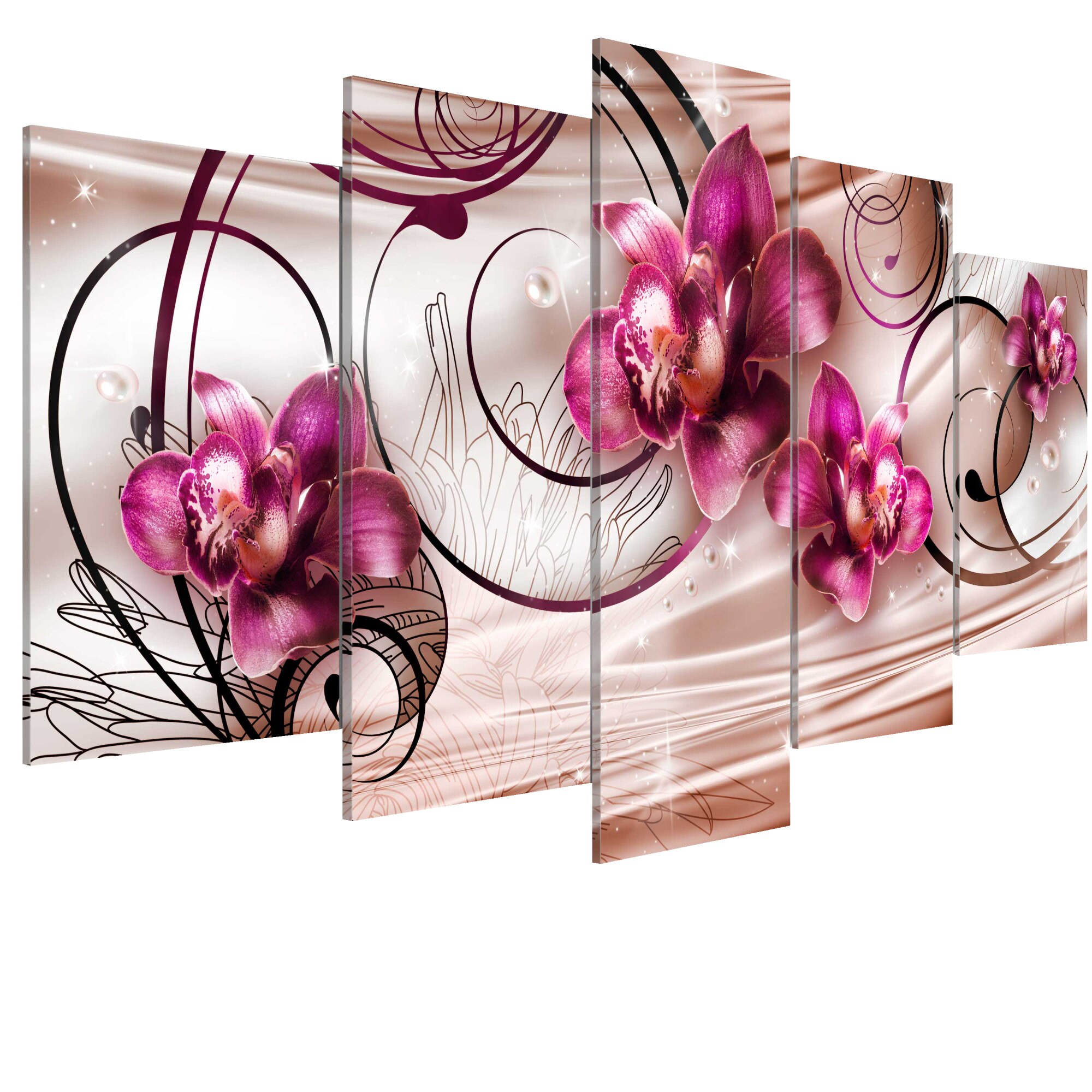 Tablou canvas 5 piese - Perla dans - 100 x 50 cm