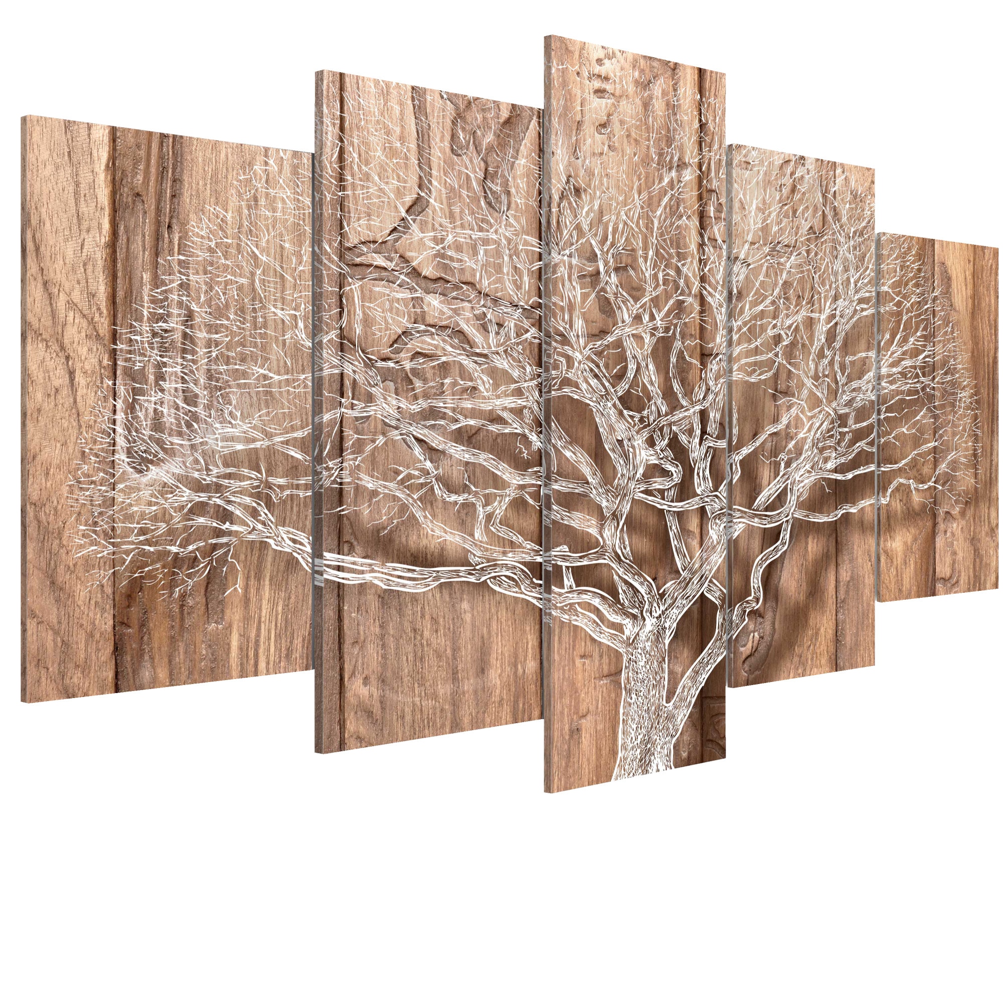 Tablou canvas 5 piese - Povestea pomului - 200 x 100 cm