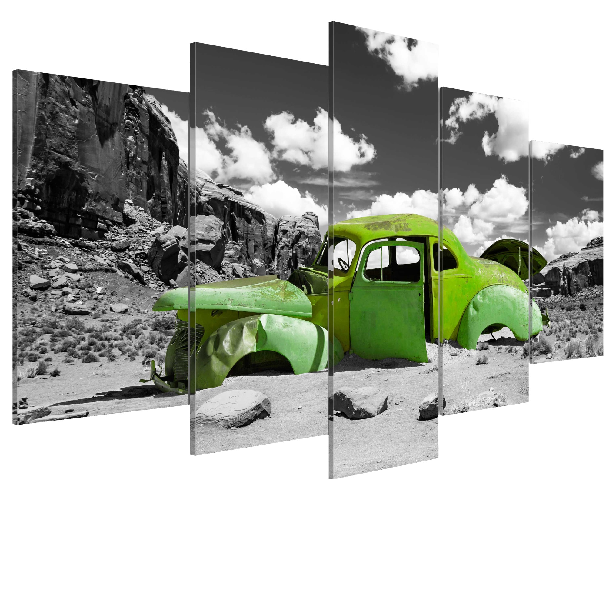 Tablou canvas 5 piese - Pustnic - 200 x 100 cm