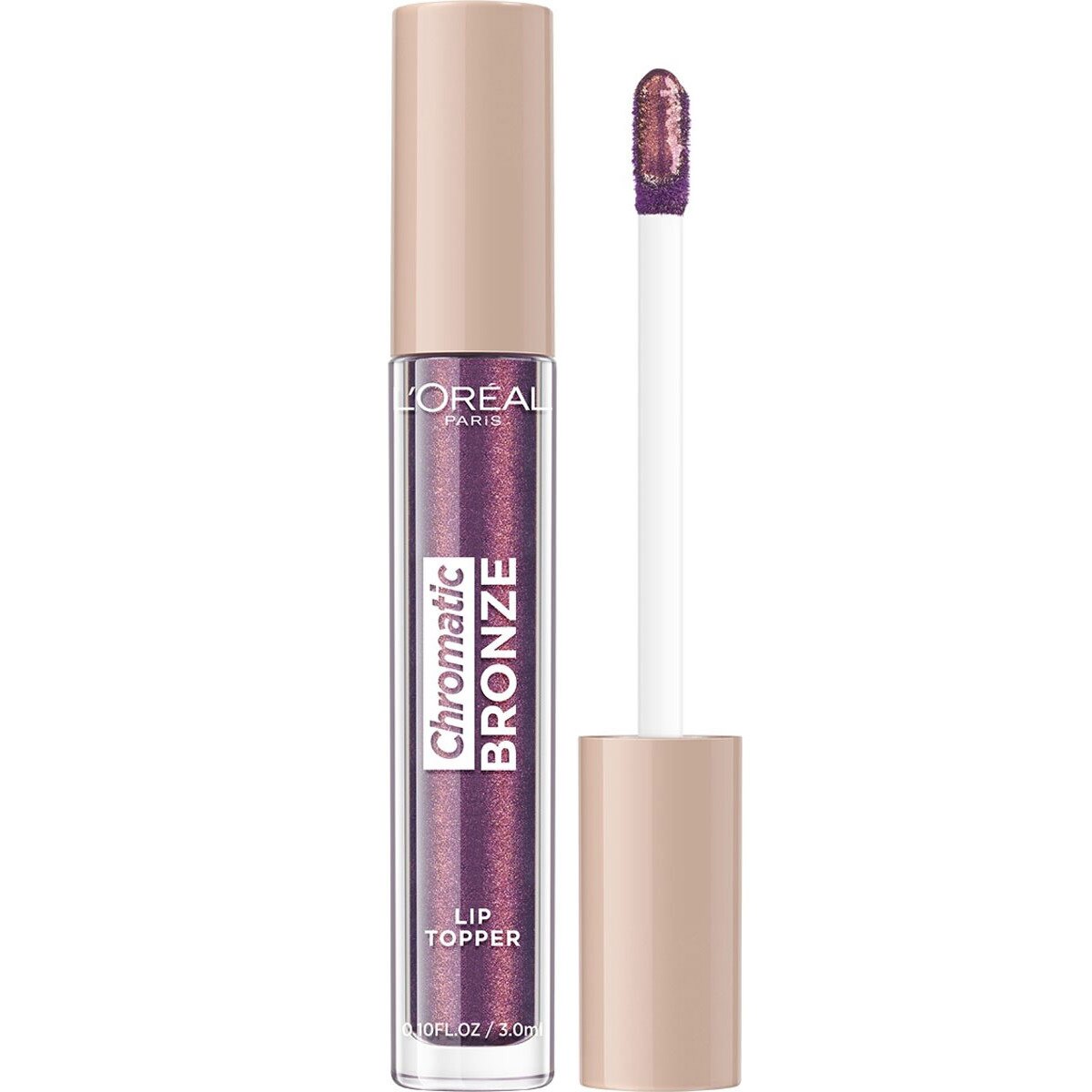 Luciu de Buze Metalizat L'Oreal Paris Chromatic Bronze Lip Topper, 03 Purple Fizz, 3 ml