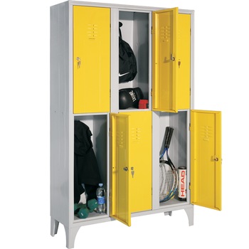 Vestiar metalic cu picioare si 6 usi color 113/06, 1050x350x1800 mm (LxlxH), (galben) Vestiar metalic cu picioare si 6 usi color 113/06, 1050x350x1800 mm (LxlxH), (galben)