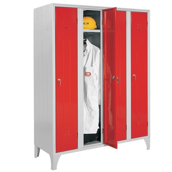 Vestiar metalic cu picioare si 4 usi color 116/04, 1200x500x1800 mm (LxlxH), (rosu) Vestiar metalic cu picioare si 4 usi color 116/04, 1200x500x1800 mm (LxlxH), (rosu)