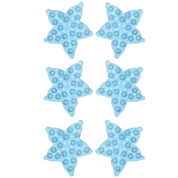 Set forme antiderapante pentru baie, 6 stelute, bleu Set forme antiderapante pentru baie, 6 stelute, bleu