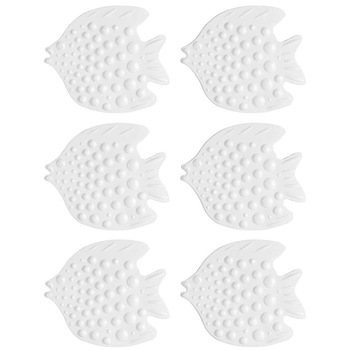 Set forme antiderapante pentru baie, 6 pestisori, alb Set forme antiderapante pentru baie, 6 pestisori, alb
