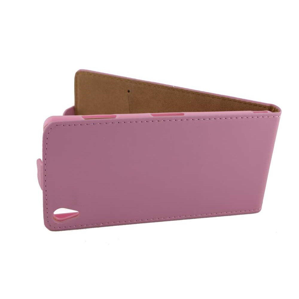 Husa piele, Sony Ericsson Xperia Z3, slim Flexi , roz