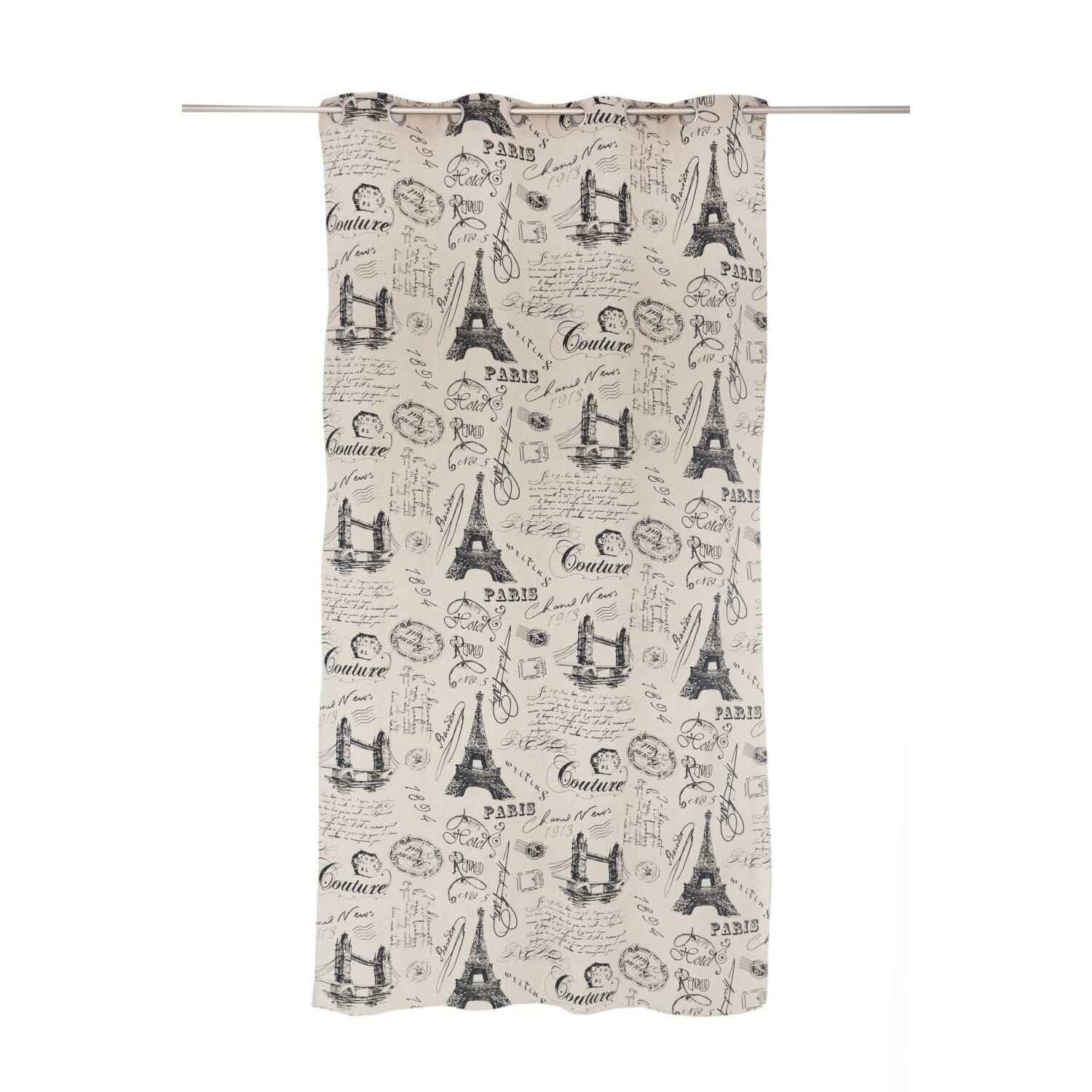 Decor Mendola Home Textiles Metropol gri, cu inele, 140x245 cm