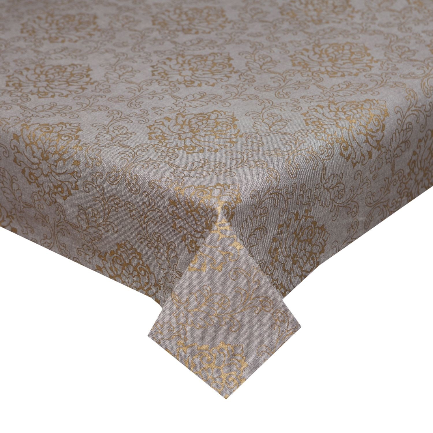 Fata de masa XMAS Mendola Interior, 85x85 cm, Bej/Auriu