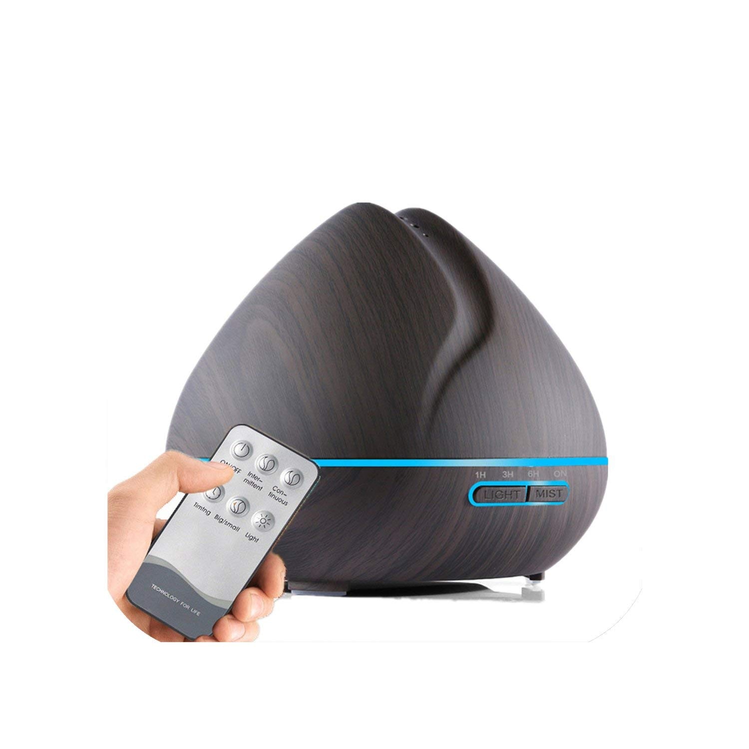 Difuzor Uleiuri Esentiale, 550 ml, ultrasonic, ZC-MQ500 Aromatherapy, Wenge color cu Telecomanda