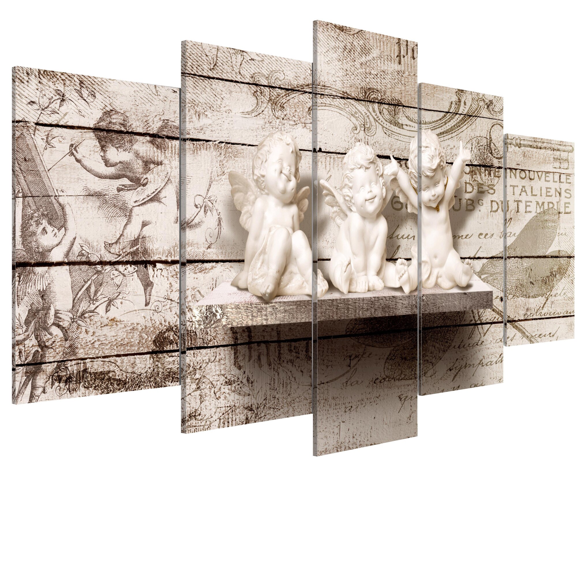 Tablou canvas 5 piese - Bucurie angelica - 200 x 100 cm