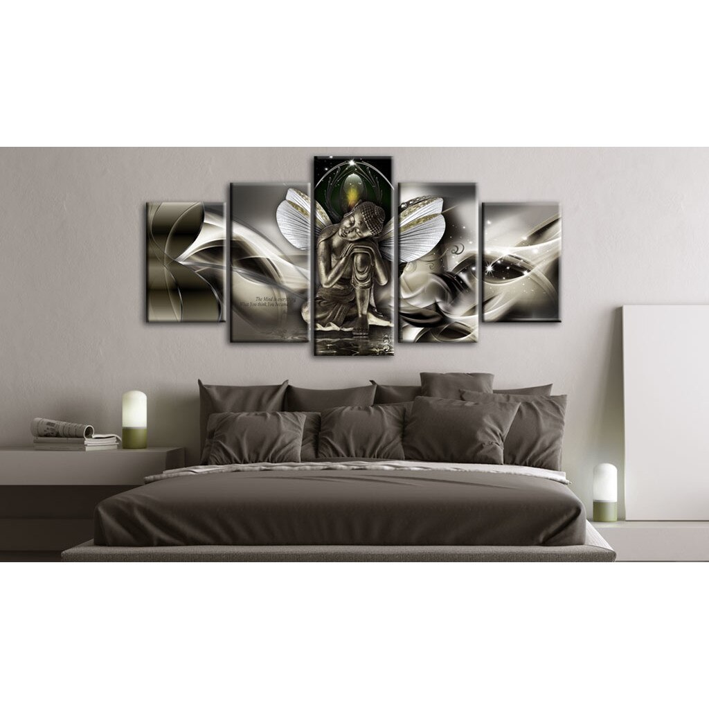 Tablou canvas 5 piese - Buddha mistic - 100 x 50 cm