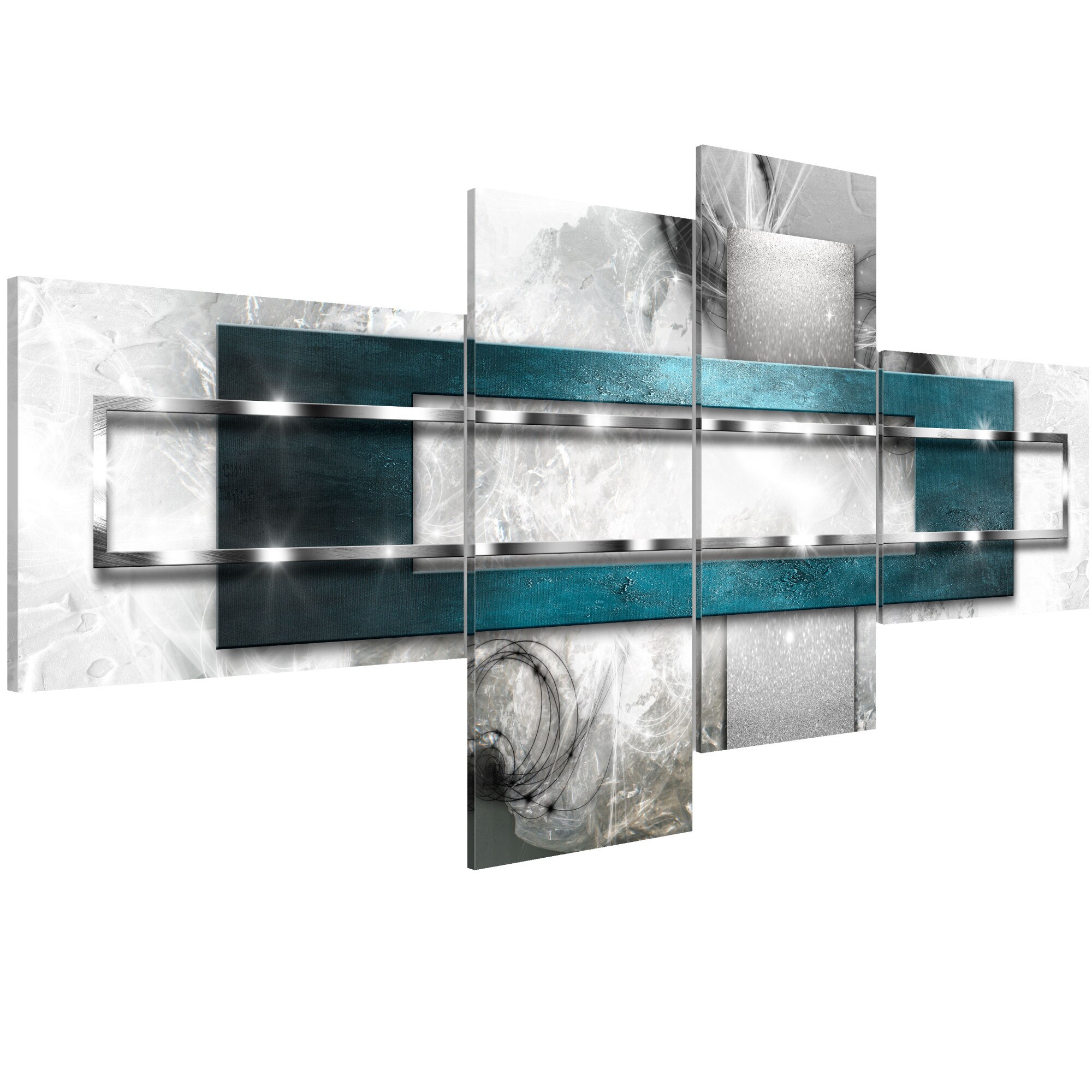 Tablou canvas 4 piese - Calatorie cu menta - 200 x 90 cm