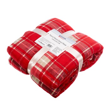 Patura Heinner Home Fleece Carouri, Rosu/Crem Patura Heinner Home Fleece Carouri, Rosu/Crem